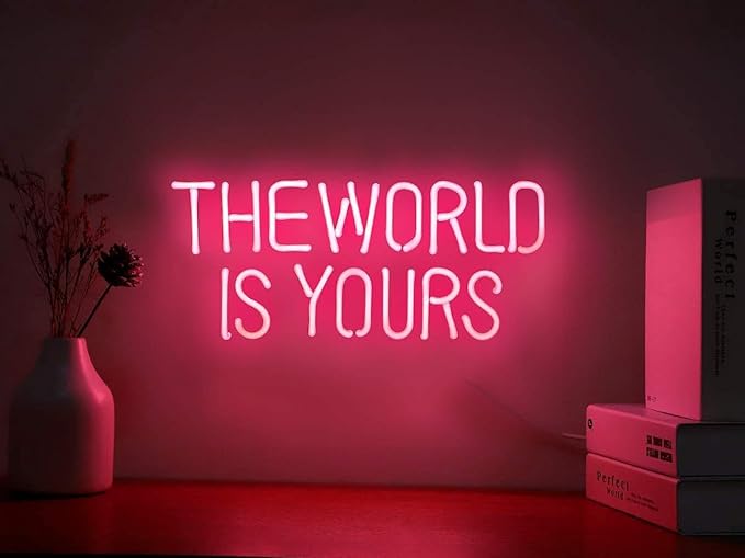 Lighted Neon Sign Wall Decor, USB Powered, 14.8 x 7.8 Inch Acrylic