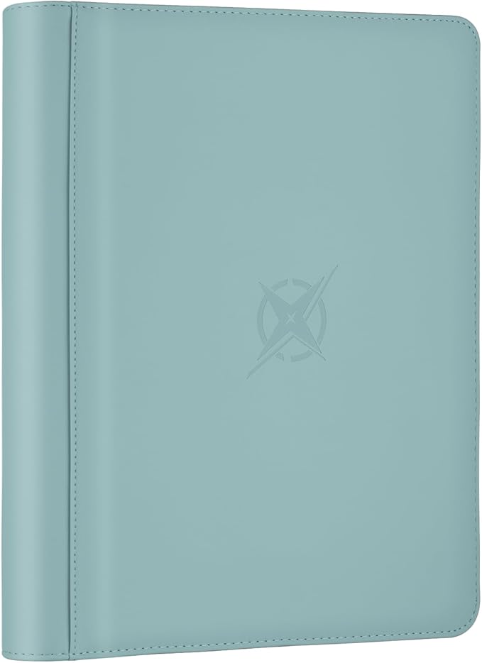 Trading Card Binder, Card Binder 9 Pocket for Trading Cards, Holds 540 Cards, Zippered Premium Card Collection Binder Album for Game Card, Sports Card, Yugioh, MTG (Sky Blue)