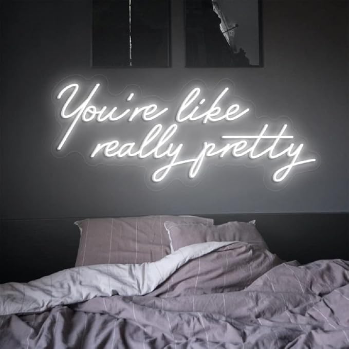 LED Neon Sign Wall Light, 17.7 x 13.7 Inch, USB Powered, White