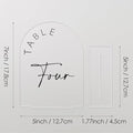 Table Number Signs 1-10, Frosted Acrylic Arch with Stands, 5x7 Inch
