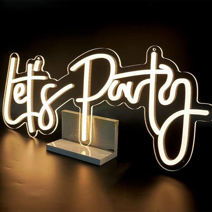 Lighted Neon Sign Wall Light, 18 x 8.3 Inch USB Powered LED Party Decor