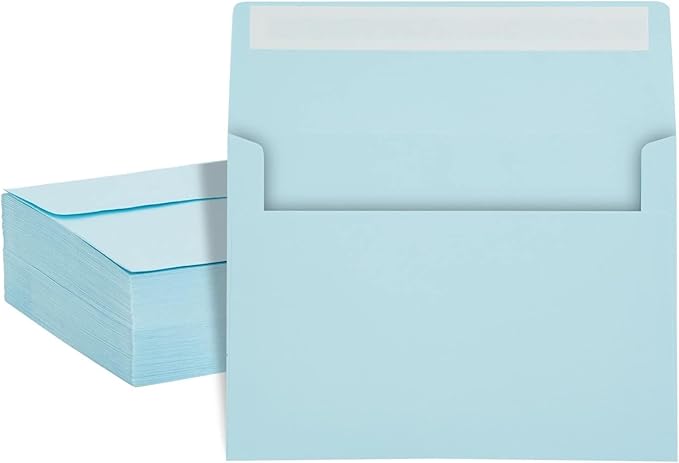 A7 Invitation Envelopes - Peel & Press - 24lb Heavy Duty Envelopes for Wedding Baby Shower Birthday Invitations - 5 1/4" x 7 1/4" (Pastel Pink, 25)