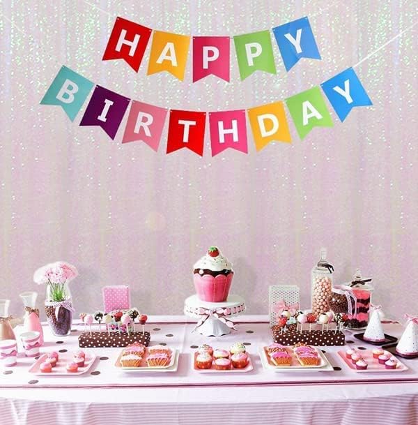 Poise3EHome White Iridescent Sequin Backdrop Curtains,4 Panels 2FTx8FT Glitter Background for Party Birthday Party Baby Shower Wedding Christmas Thanksgiving Halloween Holiday Festival Decor