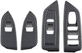 4pcs Carbon Fiber Style Front Rear Doors Window Glass Lift Switch Panel Cover Decorative Sticker Protection Car Interior Accessories for 2025 Subaru Forester KT17