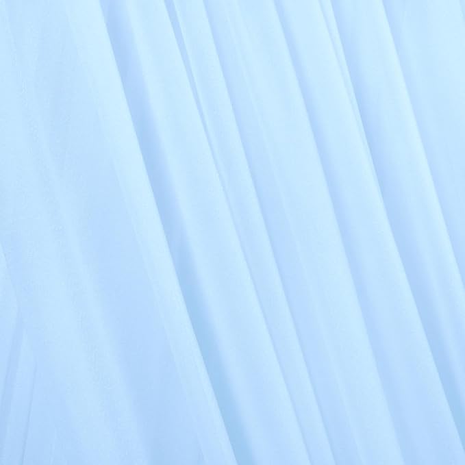 Light Blue Elegant Arch Draping Fabric 2 Panels Outdoor 29" × 20Ft Sheer Chiffon Curtain Drapes for Fall Wedding Ceremony Birthday Party Garden Brunch