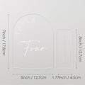 Place Cards: Frosted Acrylic Arch Table Numbers 1-25, 5x7 Inch