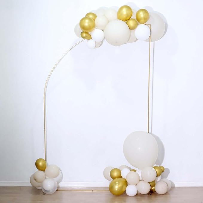 Background Support Equipment, 8ft Gold Metal Wedding Arch