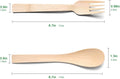 Bamboo Spoon and Fork Set, 198 Pieces with Napkins, Individually Wrapped
