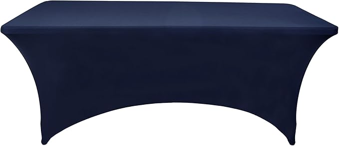 2-Pack 4ft Spandex Table Covers for Rectangular Folding Tables - Wrinkle Resistant Stretch Tight Table Cloths - Ultimate Fitted Table Protector for Parties, Banquet, and Wedding
