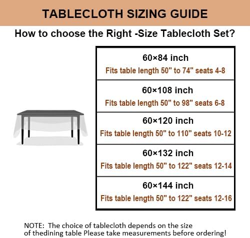 Talasily Linen Tablecloth 100% Pure Linen Table Cloth 60x144 Inches Rectangle Tablecloths Washable Cloths for Kitchen, Dining, Buffet Parties, Holidays, Picnic, Weddings and Restaurants-Natural Linen