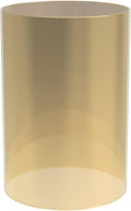 Electroplated Glass Hurricane Mirror Effect Cylinder Candle Holder Bottomless Glass Sleeve Lamp Shade Replacement (Gold,5X12)