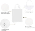 Gift Bags, 10x5x13 Inch White Kraft Paper Bags with Handles, 100 Count
