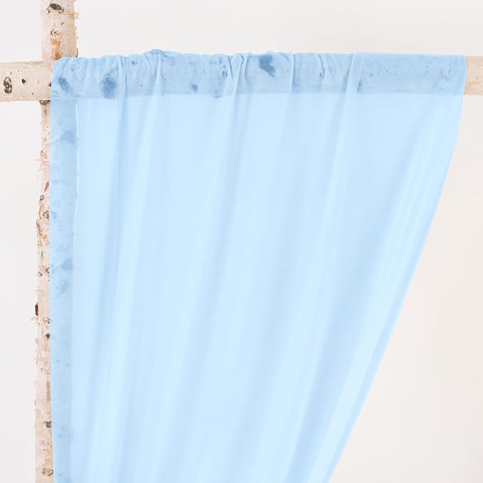 Outdoor Curtains: Sheer Sky Gauze Arch Drape, 2 Panels, 29 x 240 Inches