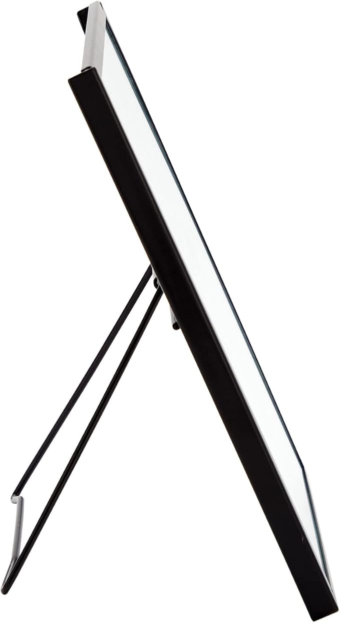 Juvale Wedding Floating Glass Picture Frames - 8-Pack, Black, 6.9" x 8.9", for 5" x 7" Photos - Hanging Picture Frames & Table Number Display - Double-Sided Glass & Easel Back