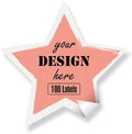 Custom Stickers Personalized Labels - Customized Stickers with Any Design Image Logo Text,Custom Thank You Label Stickers,Custom Stickers for Business Logo,100 Labels (Star,1.5"x1.5")