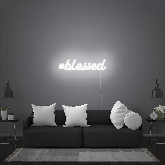 Lighted Neon Sign, 19.6 Inch USB Powered LED Wall Light, Silicone and Acrylic