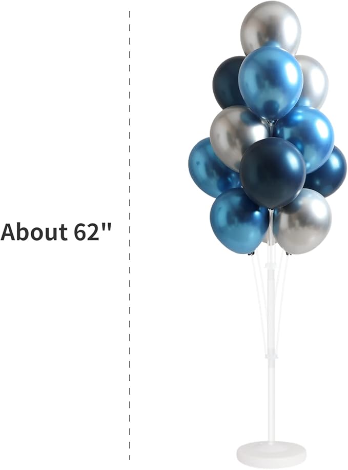 Balloon Stand Kit, 2 Sets in Two Heights, Reusable Plastic, Tying Tool