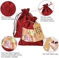 Gift Bags with Drawstring, 50 Count, 5x7 Inch, Red Sheer Organza