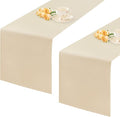2 Pack Beige Small Short Table Runner 12 x 36 Inch Solid Color Runners Coffee Table Dresser for Daily Party Home Decoration