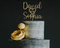 Personalized Wedding Cake Topper in Wood, 6 x 8 Inch Size