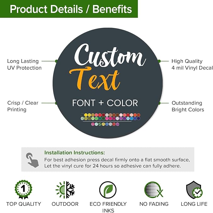 Custom Stickers for Weddings, Birthdays & Businesses - Personalized Labels with Your Logo - Waterproof, Fade and Heat Resistant - Pack of 100-1000 (Custom Text, 6 Inch)