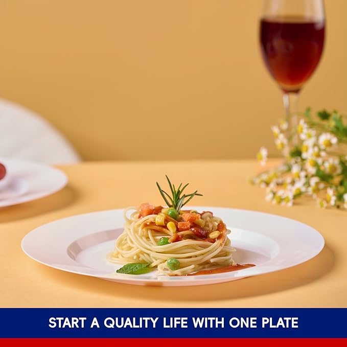 Plates, 100 Count White Plastic Disposable, 10 Inch Size