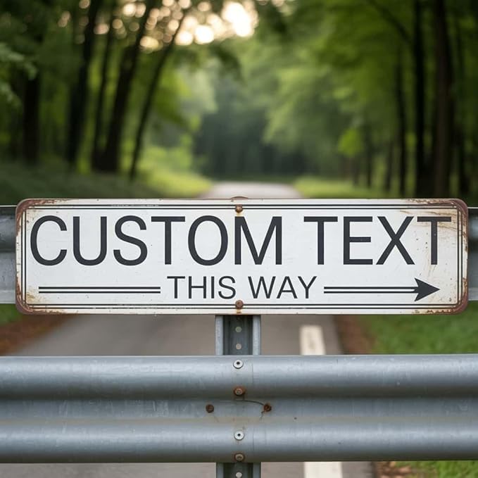 Custom Signs Outdoor Metal, Personalized Street Sign for Home Bar Wall Decor, Fade Resistant .040 Aluminum, 4 x 18 Inches