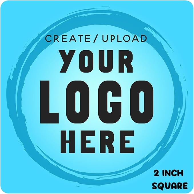 Custom Stickers Label Rolls, Build Your Own Stickers/Labels Any Design Premium Gloss BOPP Custom Sticker, Personalized Stickers for Business Logo, Custom Printed Sticker Labels 50+ (2 Inch Square)