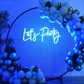 Lighted Neon Sign 18 x 8.3 Inch USB Powered Acrylic Wall Art in Lets Party Blue
