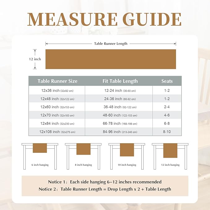 2 Pack Blue Table Runner 12 x 72 Inch Solid Color Farmhouse Runners Coffee Table Dresser for Daily Party Home Decoration