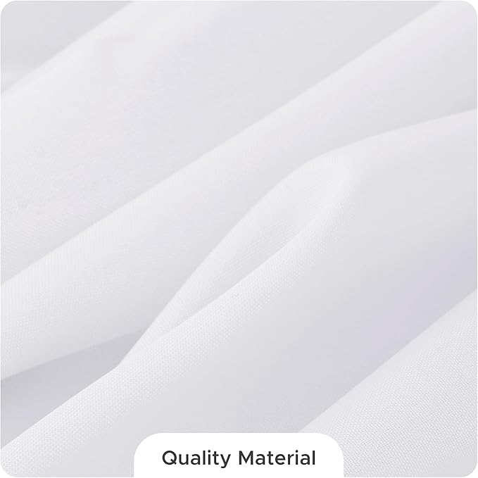 Fitable 8 Pack Rectangle Tablecloths: Stain Resistant Wrinkle Free Fabric Table Clothes, Washable Reusable Polyester Table Covers for Wedding Party Birthday Banquet Reception(White, 60x102 Inch)