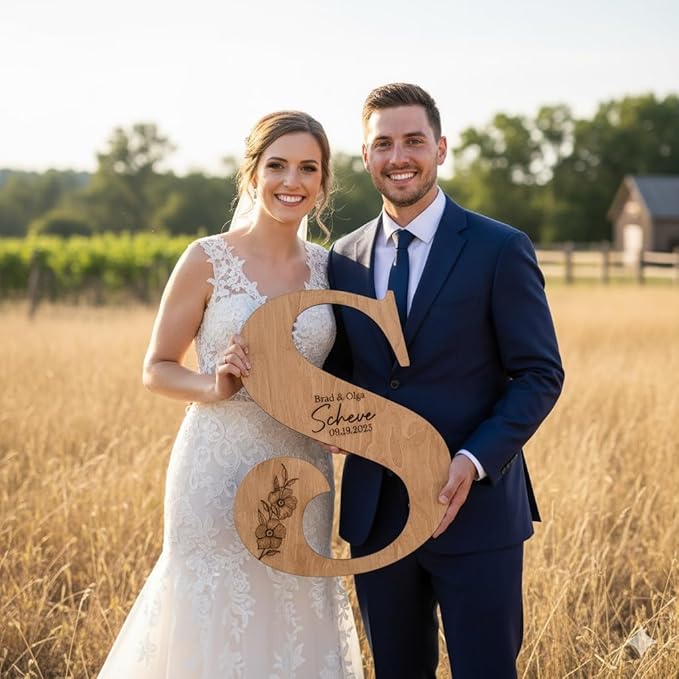 Decorative Wedding Guest Book Sign Plaque in Wood, 12 to 30 Inch Letters