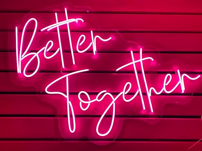 Lighted Neon Sign Wall Decor in Pink, Acrylic, 17.7 Inch USB Powered