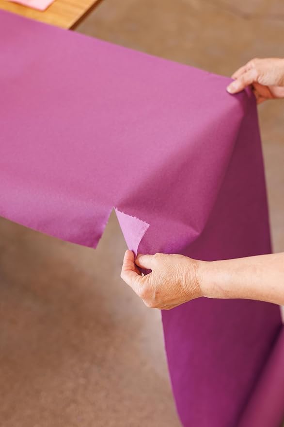 American Homestead Paper Table Runner Roll - 78 ft. Disposable Linen-Like Table Cover Roll - 20 Perforated Table Runners (16" x 48") for Parties, Weddings, and Events - Black