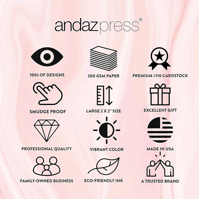Andaz Press Personalized Fancy Frame Square Wedding Gift Tags, Metallic Gold Ink, Love is Sweet, 24-Pack, Custom Made Any Name