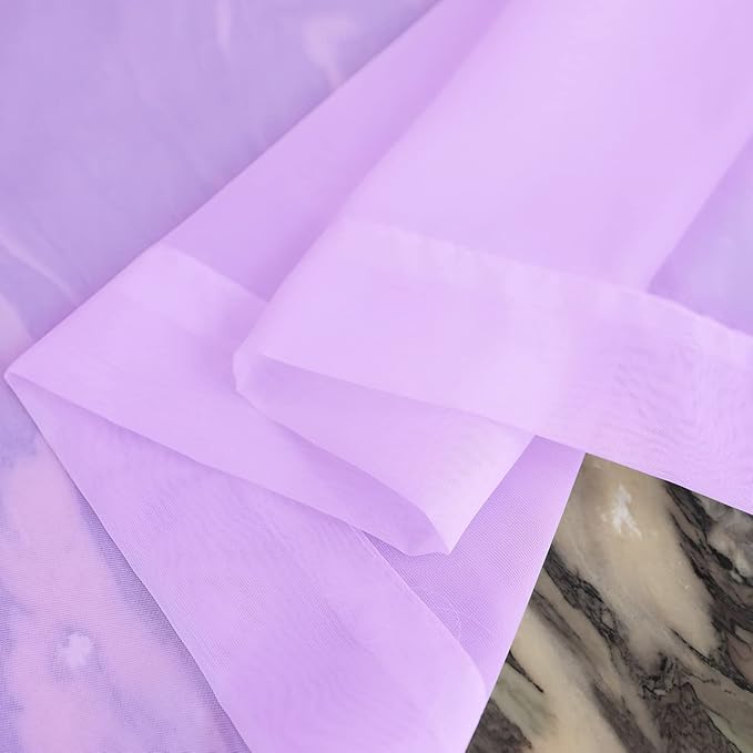 Purple Sheer Curtains 60 Inches Width 84 Inches Long 2 Panels - Clear Basic Rod Pocket Panel for Home Living Room Bedroom Kids Room Yard Patio Parlor Sliding Window