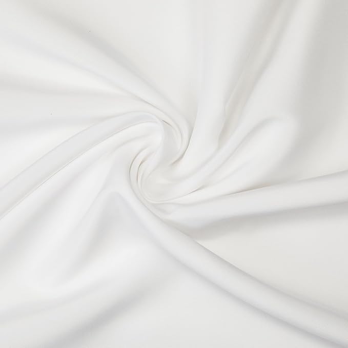 Gee Di Moda Rectangle Tablecloth - 90 x 132 Inch White Table Cloth for 6 Foot Table with Floor-Length Drop - Heavy Duty Washable Fabric - 6 Ft Buffet Table, Holiday Party, Wedding & Baby Shower