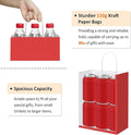 Gift Bags - Red Paper, Medium 8 x 4.25 x 10.5 Inch, Pack of 100
