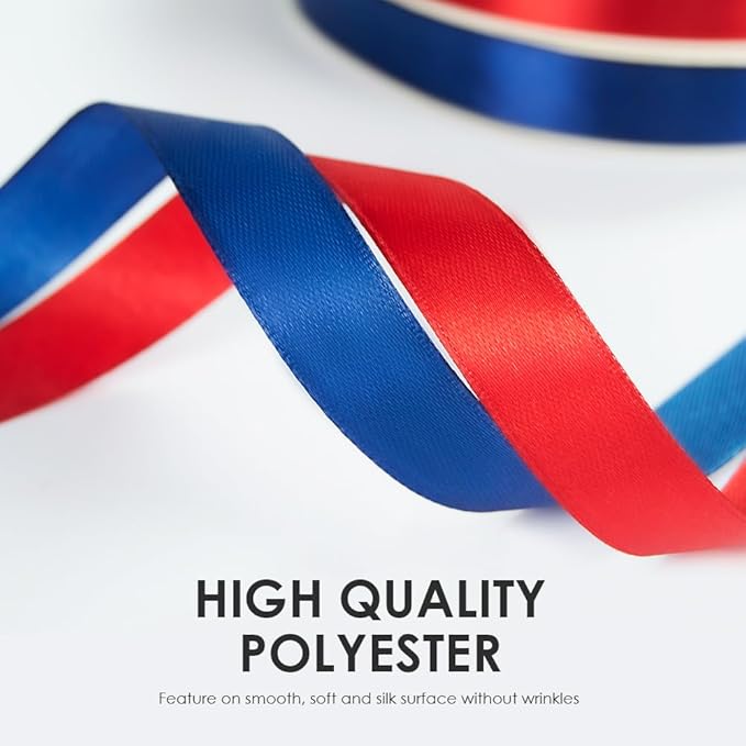 3/8" Wide x 100 Yards Single Face Polyester Satin Ribbon, Satin Ribbon for Crafts, Gift, Hair Bows, Wedding Party Decoration, Bow Making & Other Projects (Black)