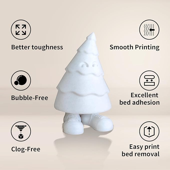 3D Printing PLA Filament, 1.75mm, 1 kg, Glitter White