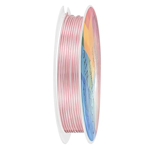 1 mm/18 Gauge Copper Wire for Jewelry Making, 5.2FT Copper Beading Craft Wire for Jewelry/Weaving/DIY Crafting/Planting, Color-Retaining [1.6M, Rose Gold]