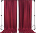 AK TRADING CO. 10 feet x 10 feet Polyester Backdrop Drapes Curtains Panels with Rod Pockets - Wedding Ceremony Party Home Window Decorations - Burgundy (DRAPE-5x10-BURGUNDY)