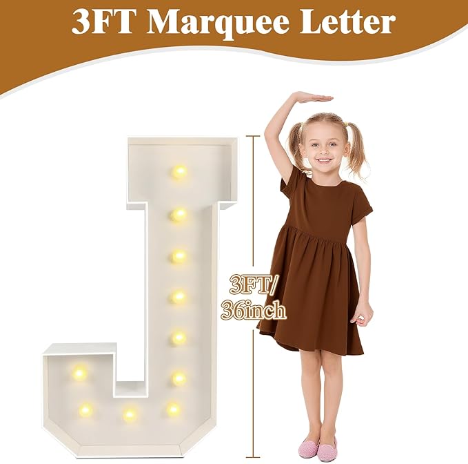 Marquee Light Up Numbers: 3FT Large Decorative Letters Signs for Party Decorations Baby Shower Birthday Wedding Engagement Anniversary, 3 Feet Tall Pre-Cut DIY Foamboard Number 5 - Easy to Assemble