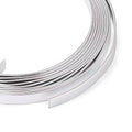 Fashewelry 5mm Aluminum Flat Bendable Craft Wire Silver 32.8Ft Nose Wire for Christmas Tree Decoration Face Masks Sculpture Resin Bezel Frame Jewelry Ring Making Wrapping Plant Bonsai