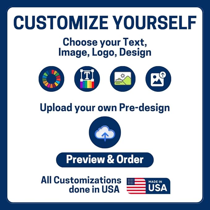 Pack of 2 Custom Car Magnets by DC– Personalized Magnetic Car Signs | Car Door Magnets for Advertising, Car Decor, Car Magnet Sheets & Customizable Truck Magnet | Multiple Sizes | Made in USA
