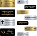 Custom Engraved Name Plates with Adhesive, Made in The USA, Personalized Pet Urn, Memorial Plaque, Picture Frame, Art Tag, Flag case (Silver Plate/Black Text, 2x4 Inch)