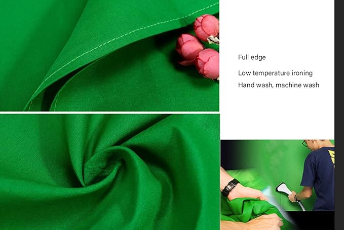 Green Screen Backdrop 8x10ft Photo Backdrop Chromakey Muslin Portrait Green Backdrop for PS Keying/Video Creation/Studio Portrait Shoots