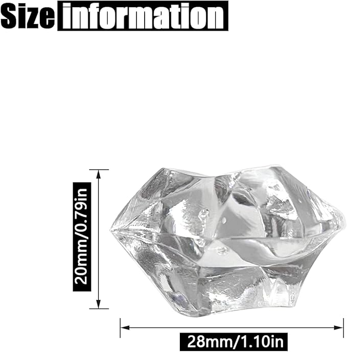 Fake Ice Rocks, 140PCS Big Acrylic Rocks Plastic Diamonds, Vase Fillers Table Scatter