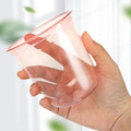 Disposable Party Cups 12 oz Pink Plastic, Pack of 100 Cocktail Cups