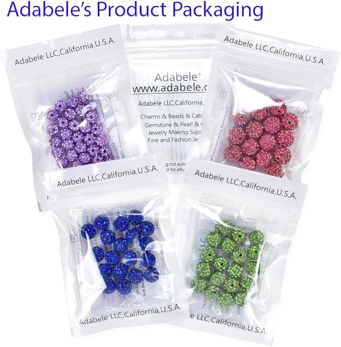 25pcs Adabele Grade A Suncatcher Crystal Rhinestone Pave Loose Beads 8mm Light Rose Pink Polymer Clay Disco Ball Spacers Compatible with Shamballa All Craft Jewelry Making DB8-55